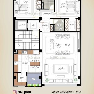 پلان ساختمان 3 طبقه 001