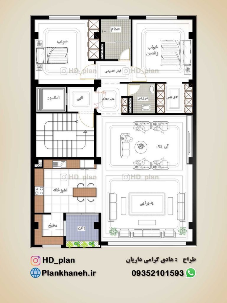پلان ساختمان 3 طبقه 001